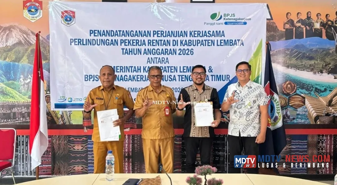 Pemkab Lembata dan BPJS Ketenagakerjaan Teken Kerja Sama Perlindungan Pekerja Rentan